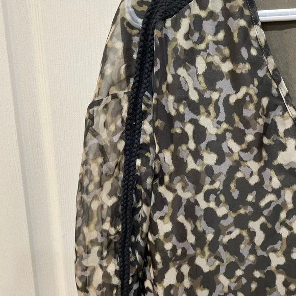 Ikks camouflage leopard dress long sleeve size médium - Picture 5 of 9